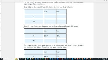 Expected Valute Computation for a Game of Chance