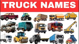 Truck Names | Vehicle names for kids | Learn amazing trucks with sound and pictures #trucksforkids 