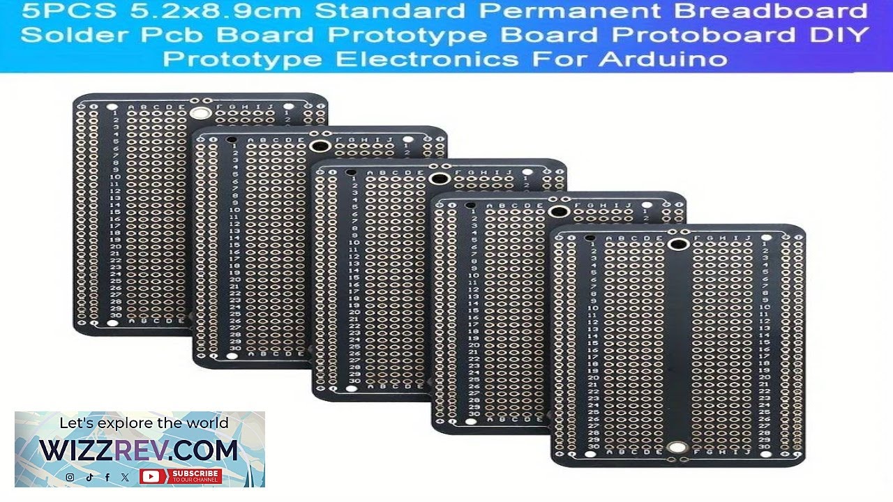 5 шт. Стандартные макетные платы размером 5,2x8,9 см для пайки, прототипные платы, платы для само...