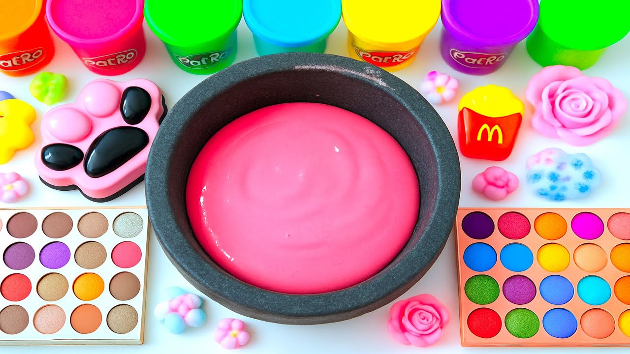 Satisfying Video DIY Making Slime Mixing Toothpaste Eyeshadow Makeup Cosmetics ASMR Slime Relax