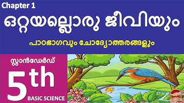 Class 5 Basic Science Chapter 1| ഒറ്റയല്ലൊരു ജീവിയും | Not a single creature | 2024 | std 5