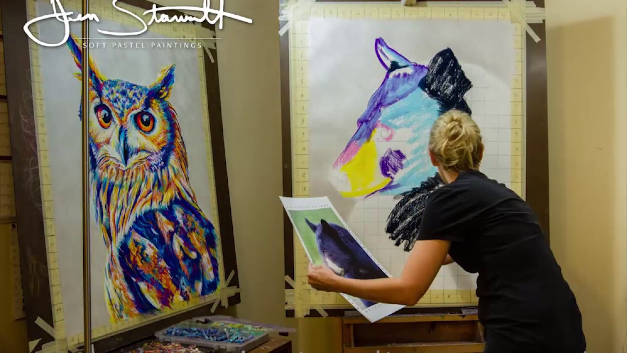 Jen Starwalt Contemporary Wildlife Artist Black Bear Time-lapse video phone beyonce mp3