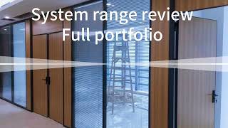 Aluminum Glass Partition System Range #glasspartitions #officepartition