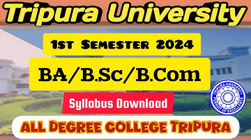 how to download syllabus | tripura Degree college | 1st Semester 2024 #sb247