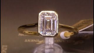 #101716 | T1.57ct | LG Emerald Cut Solitaire Bezel Set | 18ct Yellow Gold