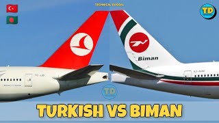 Turkish Airlines Vs Biman Bangladesh Airlines Comparison 2022! 🇹🇷 Vs 🇧🇩