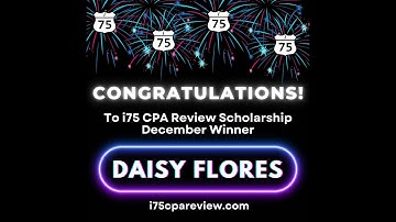 i75 CPA Review Scholarship winner announcement! Darius Clark-