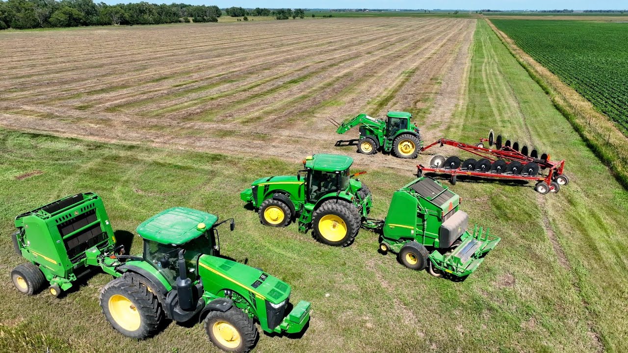 3 Tractors in 30 Acres Baling Hay