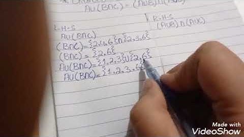 Distributive law of union over intersection question class 8th