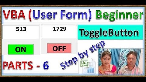 ToggleButton, ToggleButton in vba excel, excel, Microsoft excel, VBA (User Form) Beginner  part-6,