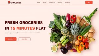 Create Grocery Store Website Using HTML & CSS | Fast Code