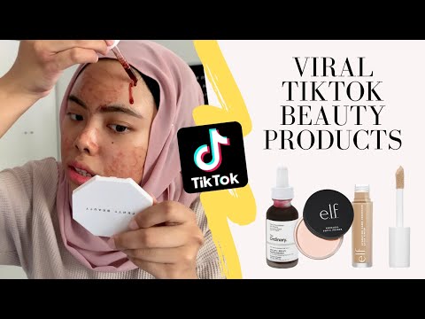 TRYING ON VIRAL TIKTOK BEAUTY PRODUCTS \ Putty Primer, Camo Concealer, AHA BHA Peeling Solution