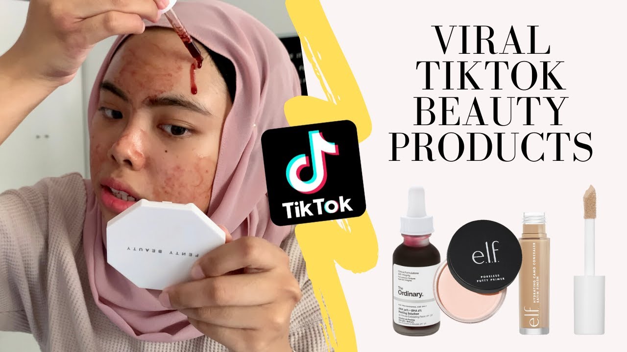TRYING ON VIRAL TIKTOK BEAUTY PRODUCTS \ Putty Primer, Camo Concealer