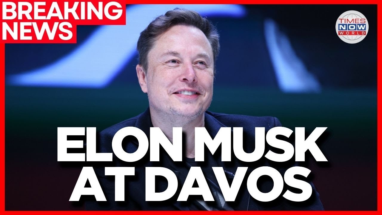 MUSK AT DAVOS LIVE | Elon Musk Makes Surprise Appearance at World Economic Forum 2026 | World News