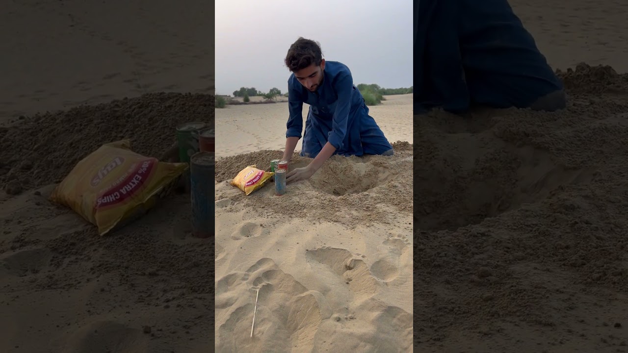 Founding Lays & teen packs under hot 🥵 desert 