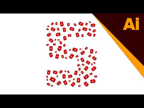 Illustrator Fillinger Tool Tutorial | Fill Text with Objects | Youtube Logo S Shape