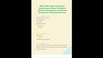 IMSA Traffic Signal Technician  Comprehensive Expert Strategies Review of Key Quizzes and Practice Q