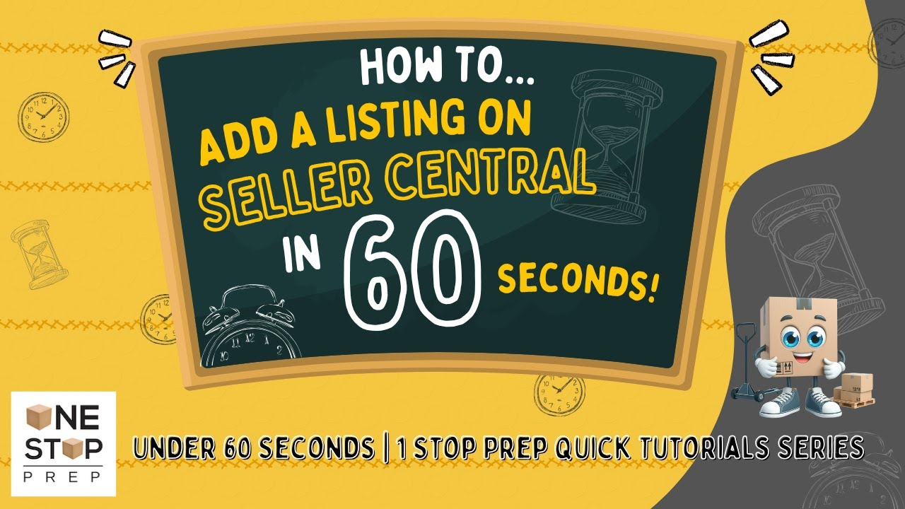 How to list an item on Amazon Seller Central in under 60 seconds - YouTube