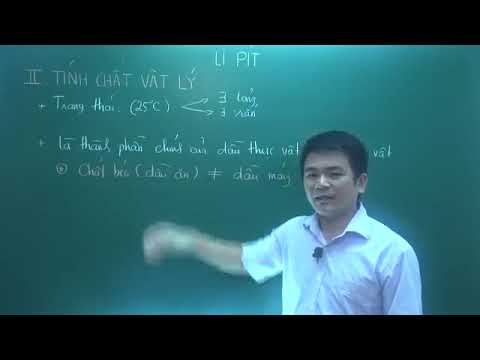 Tính chất vật Lí của Lipit   Hóa Học 12 Episode 10 - youtube