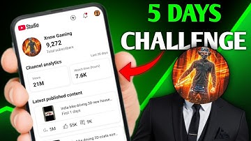 5 DAYS Challenge (Shoking Result) How To Grow Gaming Channel From 0 Subscribers