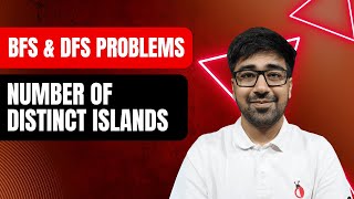 DSA Python 2025 - Count Distinct Islands Using DFS | Shape Normalization | GFG - Part 132 [Hindi]