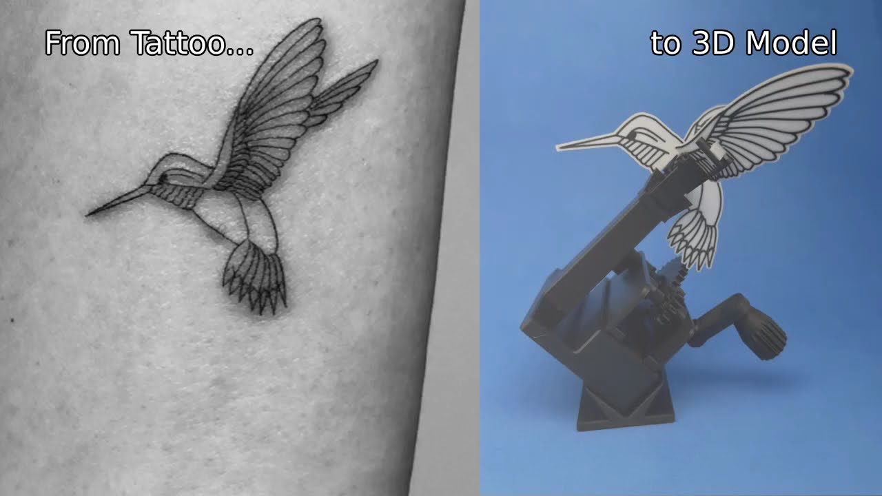 Tattoo Hummingbird Automaton - Free 3D Print Model - MakerWorld