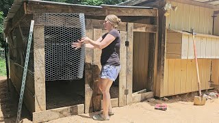 DIY Chicken Run with Repurposed Lumber | No Carpentry Skills