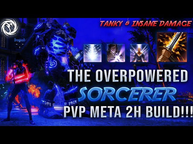 NEW OVERPOWERED Sorcerer Build ⚔ 2H PvP Build⚡TANKY u0026 INSANE DAMAGE BUILD 🧙‍♂️ ESO Gold Road DragooX class=