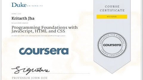 Programming Foundations with JavaScript, HTML and CSS Week (1-4) Coursera Solutions