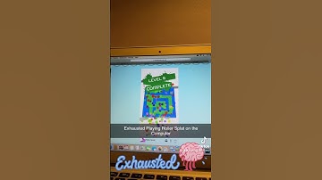 Exhausted Playing Roller Splat on the Computer