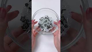 ASMR Black Cat Slime Makeover! 🐱✨ Melting Old Slime into a Satisfying Clear Orb! | Slime Mixing