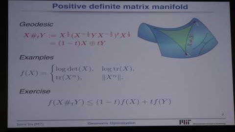 NIPS 2016 Workshop on Nonconvex Optimization: Suvrit Sra (Taming Nonconvexity via Geometry)