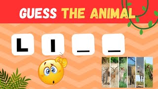 Guess The Animal By First 2 Letters  |  Animal Quiz