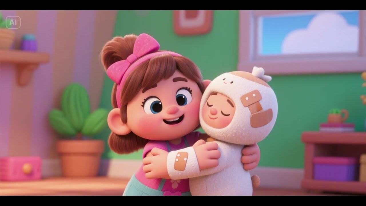 Dolly Gets a Hug and a Bandage | Care and Kindness Song for Kids | Nursery Rhymes & Kids Songs