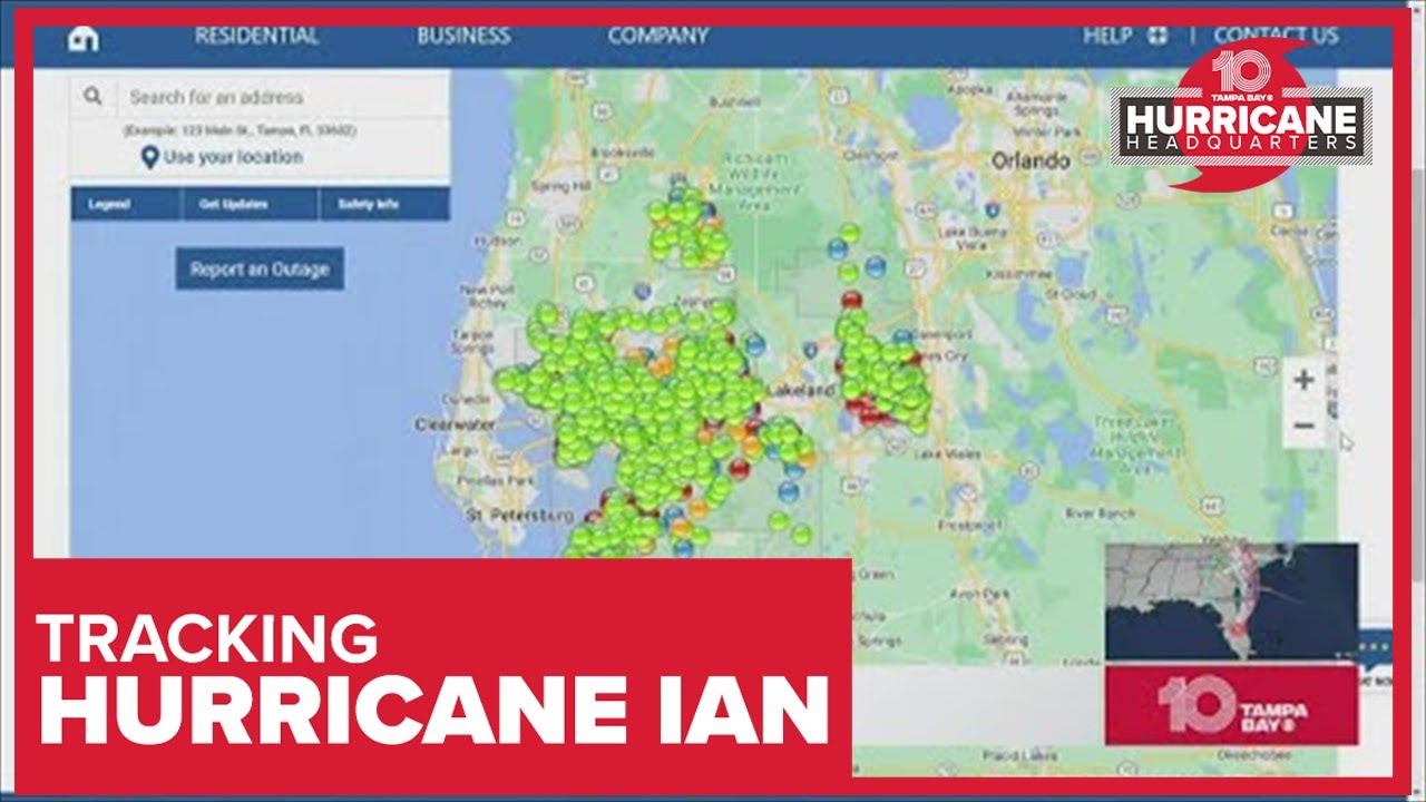 Power outages in the Tampa Bay area as of 2 a.m. due to Hurricane Ian ...