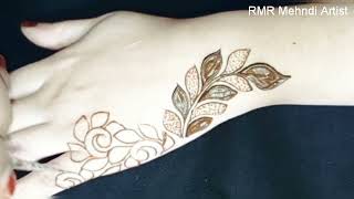 Stylish And Simple Leaf Mehndi Design Leaf Henna Mehndi Design Made By Rmr Mehndi Artist