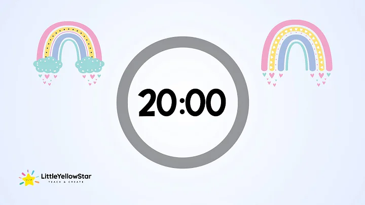 Calming Rainbow Timer For Kids - 20 Minutes Countdown Timer For Kids With Music | Classroom Timer