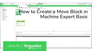 How to create a Move block with Machine Expert Basic | Schneider Electric