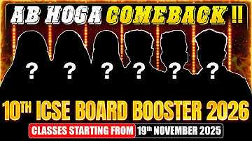 ✨ ICSE Students… Your Time Starts NOW! Class 10 Board Booster Batch LIVE!