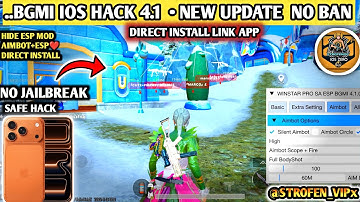 BGMI 4.1 iOS Hack Latest 2025 |Safe Main Id |Direct Install Skin Hack 4.1 BGMI WINIOS HACK 4.1 ZERO