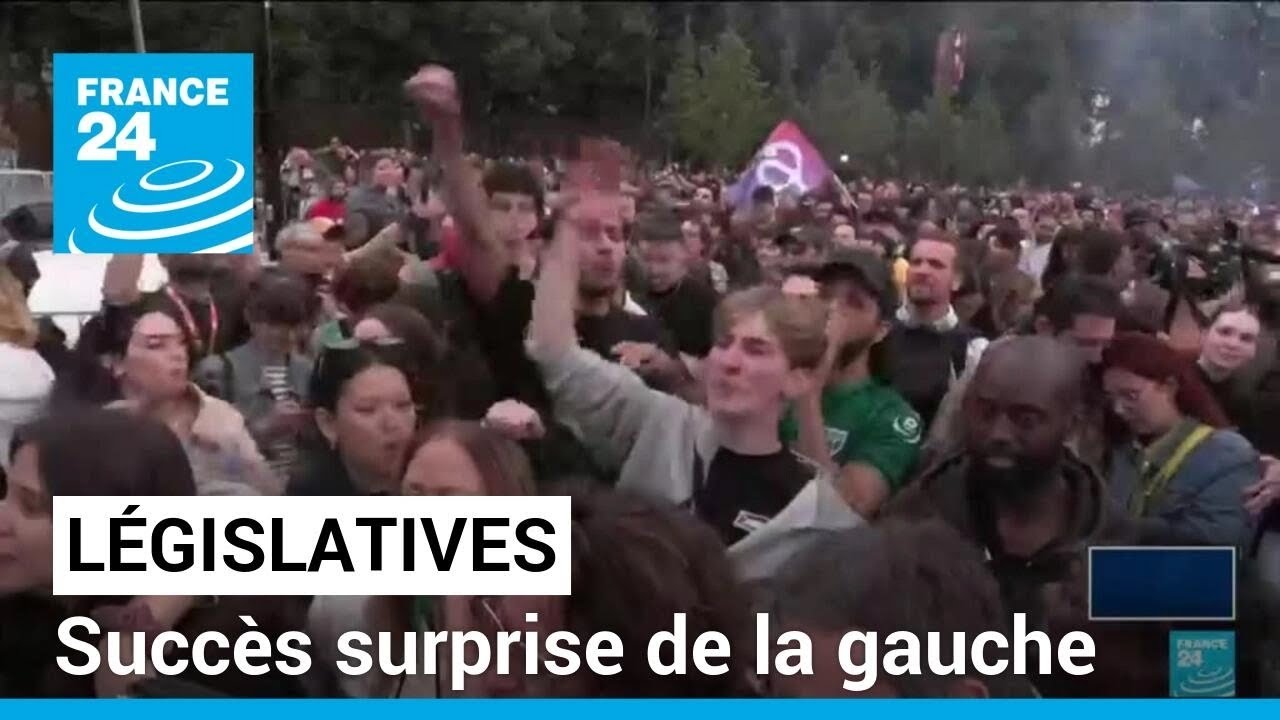 Législatives : succès surprise de la gauche, le RN se heurte au front républicain • FRANCE 24