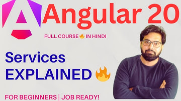 Angular 20 Services Explained | Create & Use Service in Hindi | Beginner Tutorial