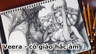 Vẽ veera cô giáo hắc ám - Liên quân mobile (How to draw Veera) | Au tri art