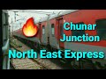 North east express train full speed chunar junction railway station