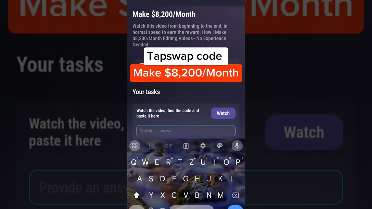 Make $8,200/Month | Tapswap code || tapswap code |Make $8,200/Month 