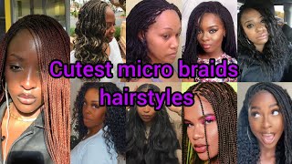 Cutest micro braids hairstyles 2025/2026 | Micro twist hairstyles | Micro Cornrow braids styles