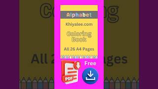 Download free Alphabet A4 26 pages Coloring book PDF file #shorts #art #drawing #coloringpages