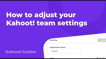 How to adjust your Kahoot! team settings