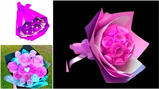 how to make Gift Ideas/DIY Paper Flower BOUQUET/ Birthday gift ideas/Flower Bouquet making