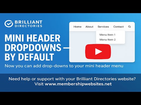 Brilliant Directories Dropdown Menu – Add Links to Your Top Header Navigation